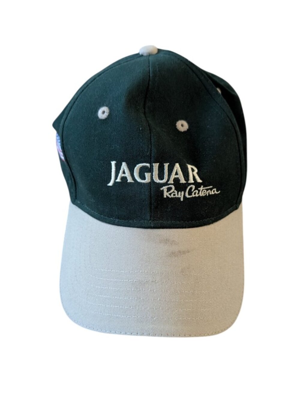 Vintage Jaguar Racing Hat Green Flexfit Cap Coventry Embroidered British Car Cat